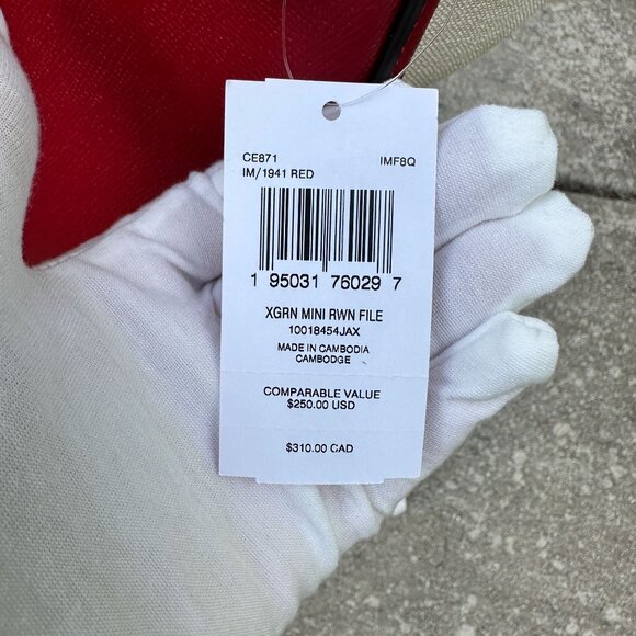 Coach CE871 Crossgrain Mini Rowan File Crossbody 1941 Red NWT - Picture 11 of 15